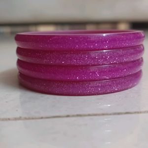 Plastic PINK Bangles