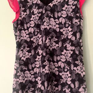 Black And pink Top XS Size - Izabel