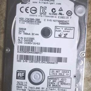 Hitachi 500 gb Sata Hdd PS3