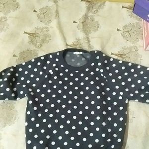 Cute Polka Dots Grey Pullover