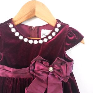 Burgundy Coloured Frock (Girls)