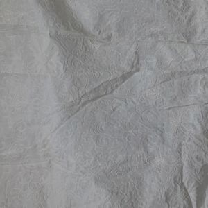 White Pure Cotton Fully Embroidery Fabric