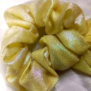 Yellow Scrunchy Bow