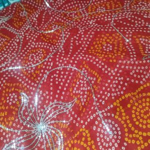 Chanderi Print Saree