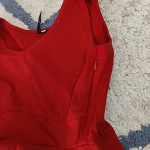 Red Peplum Top