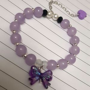 Purple Bow Bracelet