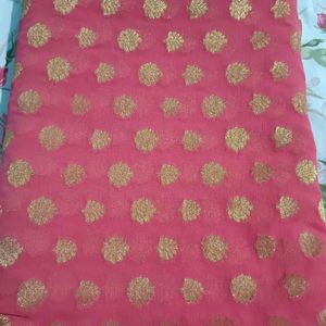 Pink Chiffon Saree