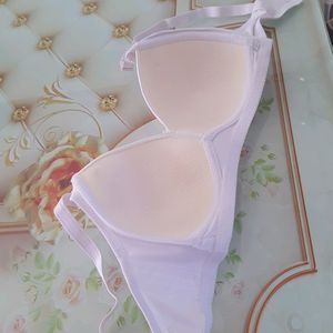 New White Padded Bra