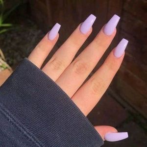 Purple Solid Gel Press On Nails