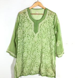 Olive Green Emboridered Top(Women’s)