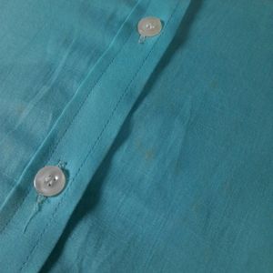 Men Formal Shirt Sky Blue Solid Color Offices Wear