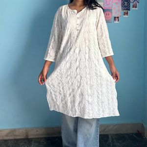 White Chikankari Kurta