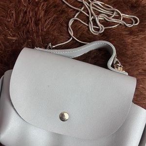 Light Grey Chain Sling Bag