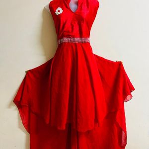 Long Updown Red Designer One Piece