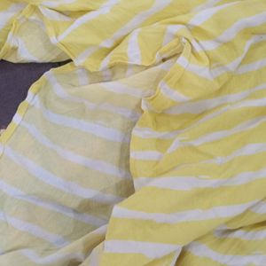 Pantaloons Yellow White Dress