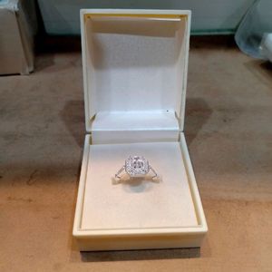 Ziriconia Diamond Ring Pure Silver