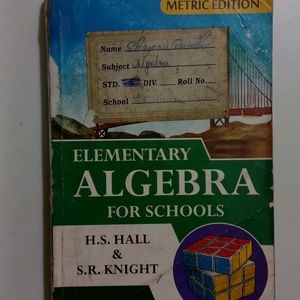 Hall And Knight Algebra Book