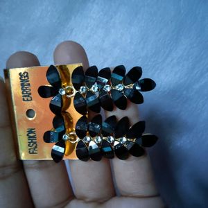 Black Stone Earring