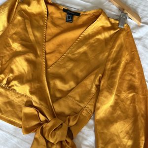 Forever21 Mustard Crop Top