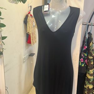 Shein Brand New Beautiful Black Gown With A Slit