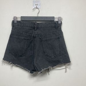 carcoal ripped shorts