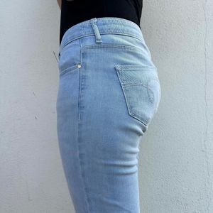 Low Waist Light Washed Denim