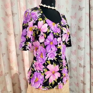 Watercolour Lilies Silk Shirt