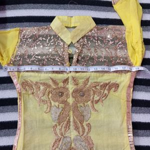 Organza Suit With Chiffon Duppata