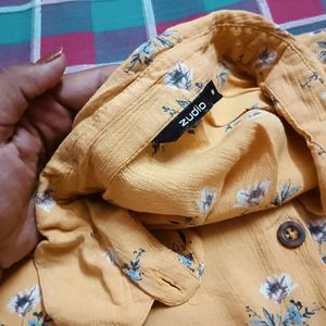 Trending Yellow Crop Top Shirt For Women