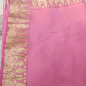 Cotton Saree Pink