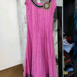 Pink&purple Anarkali Suit