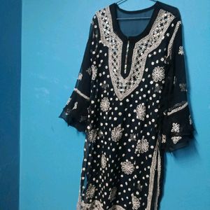 Chikankari Mirror Work Kurta With shameez