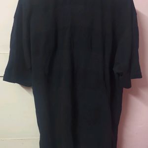 Black Cotton Polo Size XL 44 Regular Fit