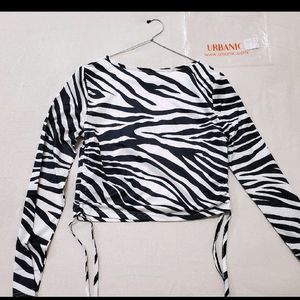 Urbanic Zebra Print Top, Xs Size, Brand New