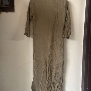 Khaki Cotton Kurta