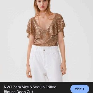 Zara Sequine Blouse