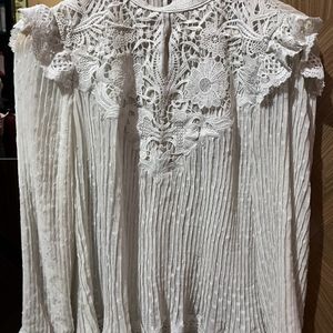 White Floral Lace Top