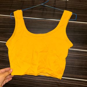 yellow crop top