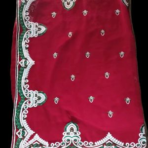 Red Heavy Ethnic Saree