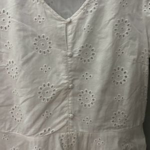 White Embroidered Top