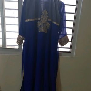 Party Wear Dazzling Royal Blue Kurta