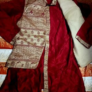 Red And Golden Aesthetic Designers Sherwani