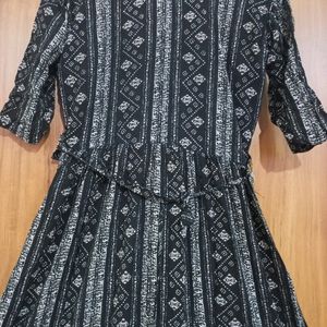 Black Anarkali Type Kurti