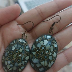 Women Boho Inspired Grey Earrings