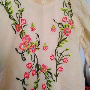 Cream Colour Kurti