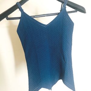 Blue Cami Top Corset Style