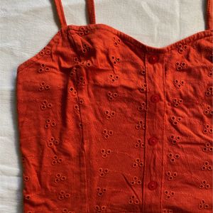 Red Women Crop Combo Top