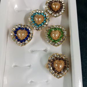 Beautiful Rings In Heart Shape