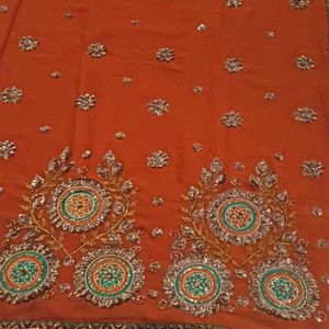 Full Worked Saree With Unstitched Blouse