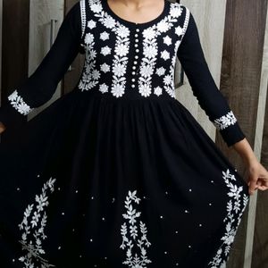 A  Black Chiknari Gown.